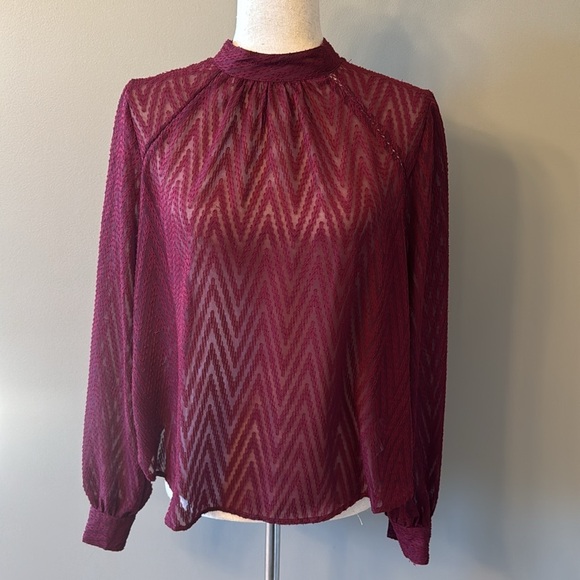 Free People Tops - Free People Wine Transparent Top